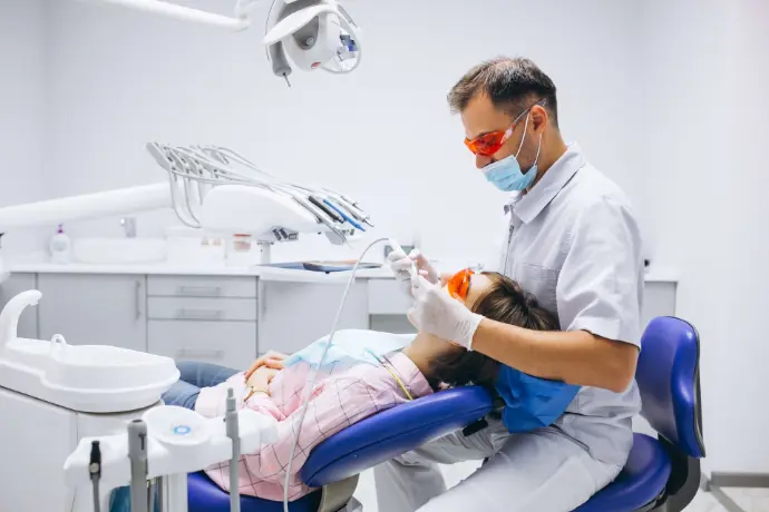 Paciente en consulta odontológica